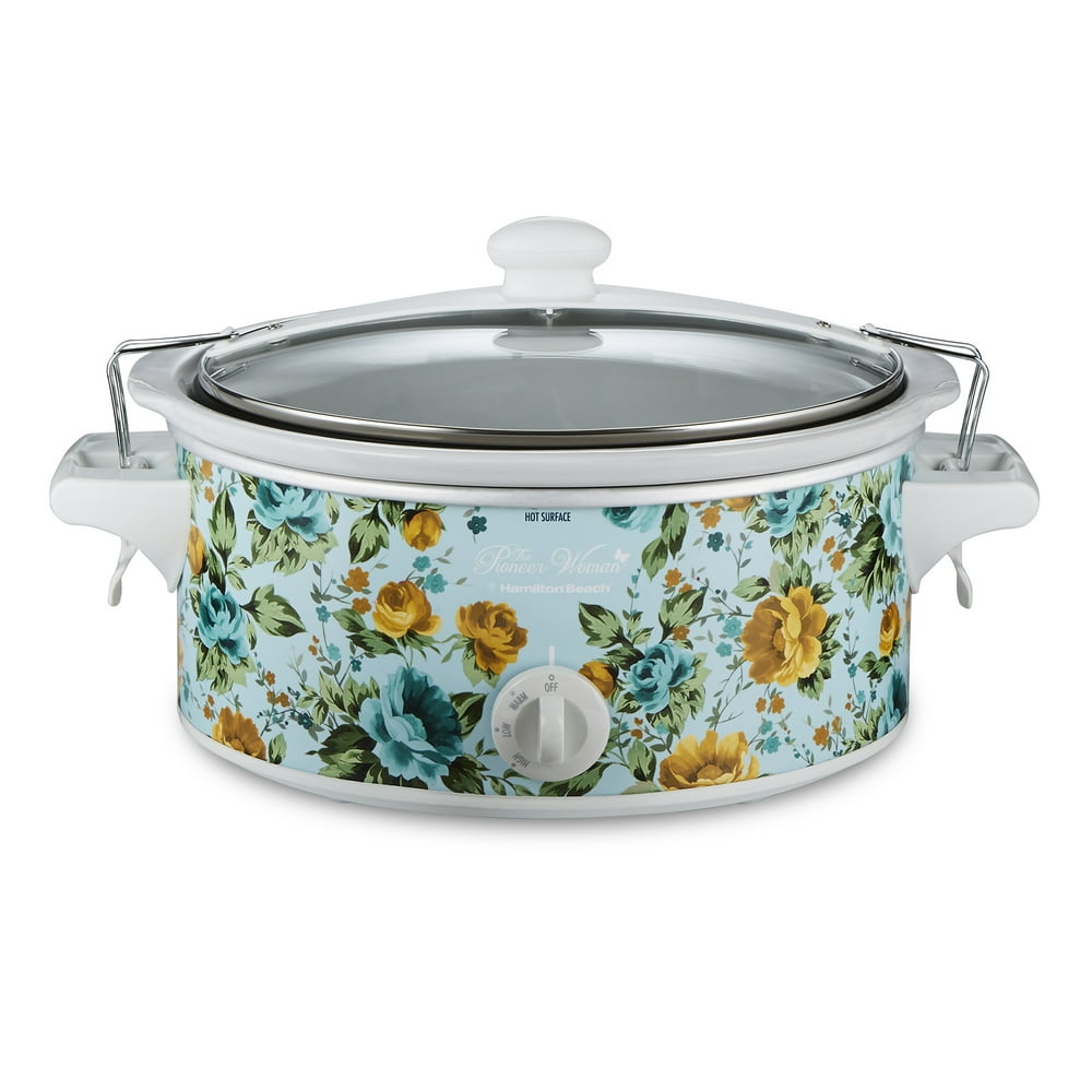 The Pioneer Woman Rose Shadow 6Quart Portable Slow Cooker Walmart