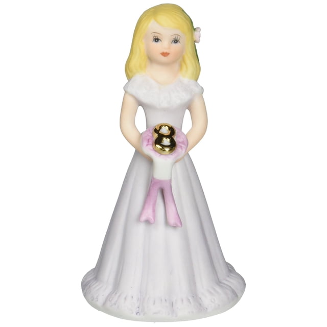 Enesco Crecer Niñas Rubia Edad 8 Figura de Porcelana 4,5 Blanco