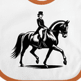 thumbnail image 4 of Inktastic Dressage Lady on Horse Girls Baby Bib, 4 of 4