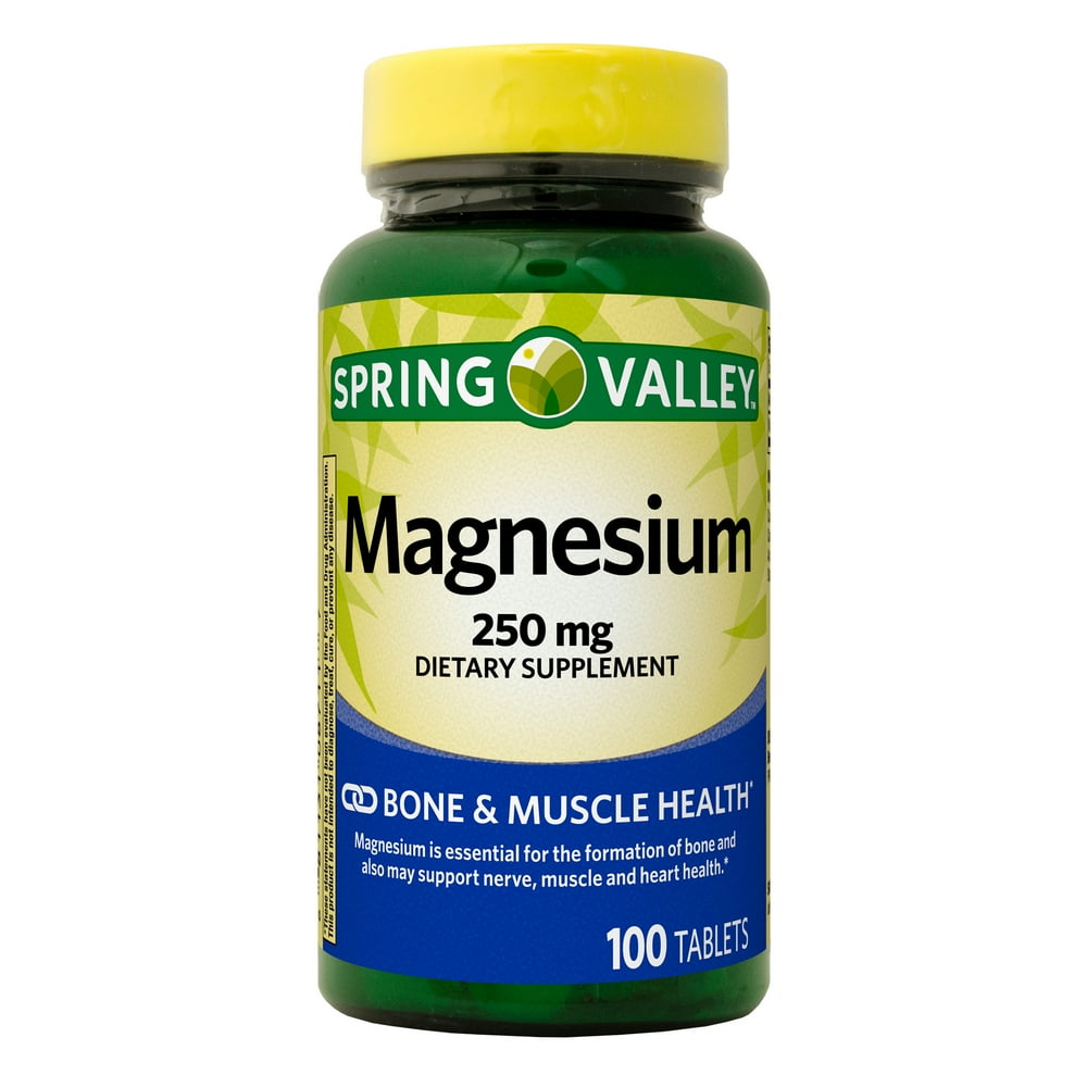 Spring Valley Magnesium Tablets, 250 mg, 100 Ct