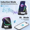 thumbnail image 4 of Gifts for Men Women, 5in 1 Wireless Induction Speaker, Bt Speaker with Cell Phone Stand Compatible with iPhone iPad Android Tablet, Cool Gadgets Gifts for Birthday, 4 of 11