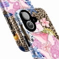 thumbnail image 2 of Coquette Aesthetic Phone Case, Leopard Print & Pink Cocktail Collage Cover for iPhone 17 16 15 14 13 12 11 Pro Plus Max Mini, 2 of 6
