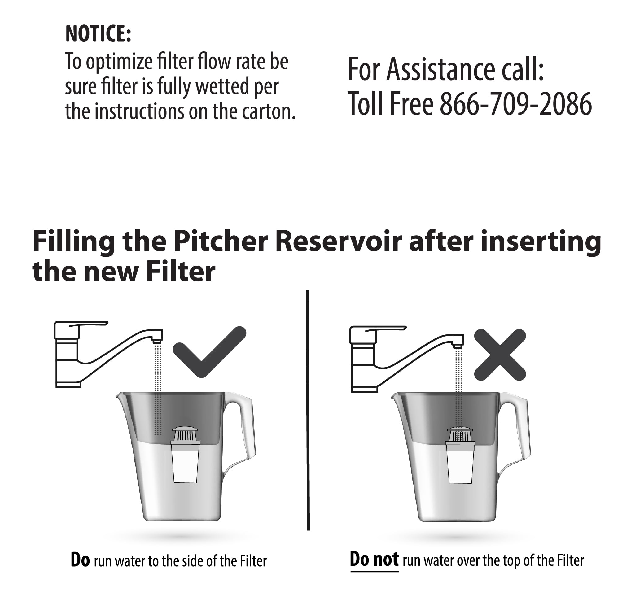 Great Value Replacement Pitcher Filter, Chlorine, Cadmium, Copper, Mercury, Zinc 3 Pack