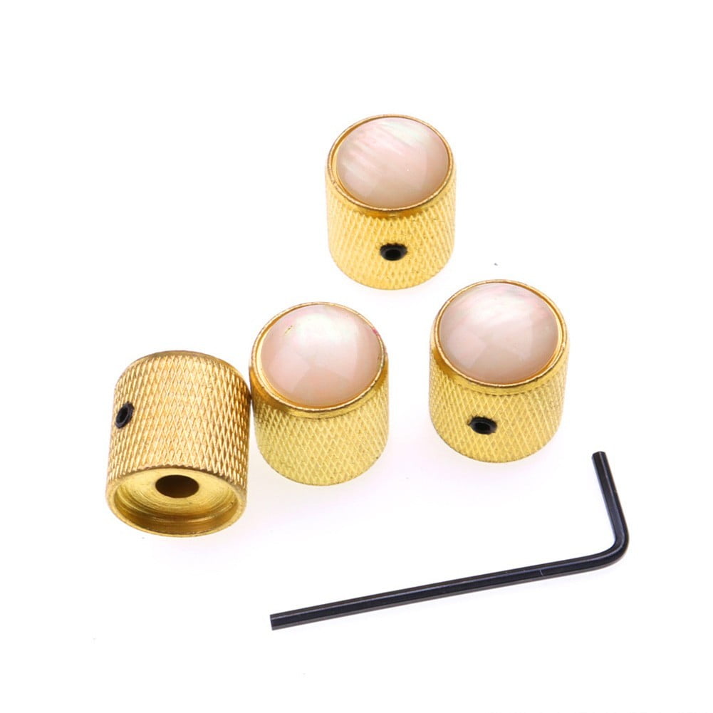 2pcs Bronze Dome Guitar Knob Screw Style Solid Shaft Gold for Guitar or Bass 