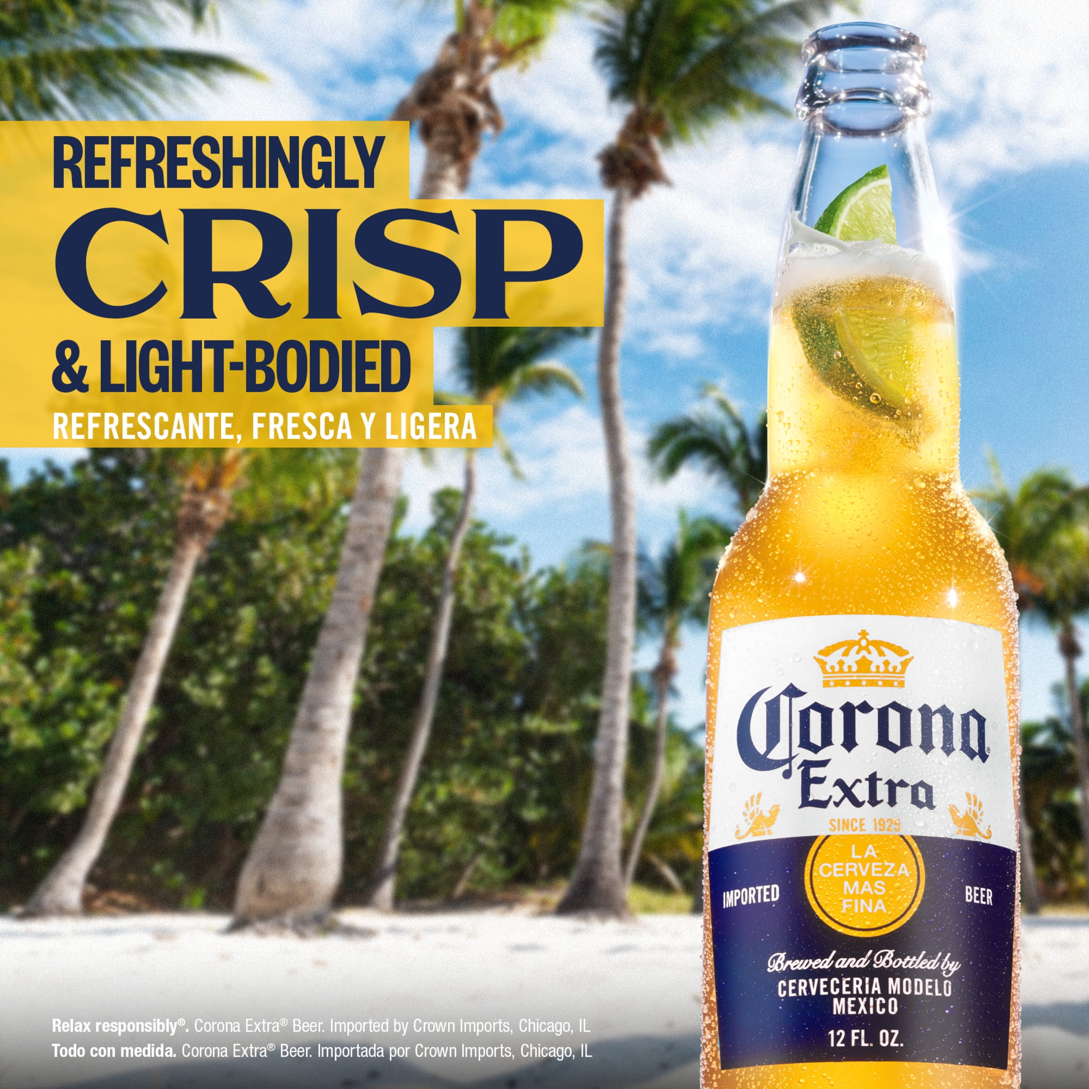 Corona Extra Mexican Lager Import Beer, 18 Pack 12 fl. oz. Cans, 4.6% ABV