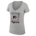 thumbnail image 2 of Women's G-III 4Her by Carl Banks Heather Gray Philadelphia Flyers Super-Slim Fit Lightweight Collage Team Graphic, 2 of 3