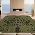 thumbnail image 2 of Design&I 6'x9' Washable Area Rug Olive Green Celestial Typography Sun and Moon Motif with Inspirational Text for Living Room, Family Indoor, Oversized Skid-Resistant, 2 of 7
