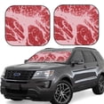 thumbnail image 1 of Disketp Striped Meat Pattern 2 Piece Windshield Sunshades,Folding Windshield Sun Shade for Car SUV Trucks Sedan,Blocks UV Rays Sun Visor Protector-Small, 1 of 6