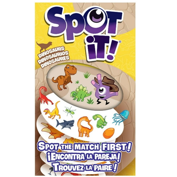 Asmodee - Zygomatic - Spot It! - Dinosaurs - Blister-Eco - Fun Card Game for Kids - For 2 to 8 Players - Ages 4 and up - Multilingual