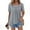 Gray, variant on Tunic Summer Tops for Women Short Sleeve V Neck Solid Color Layered Hem Blouses