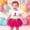 Hot Pink, variant on KDFJPTH Toddlers Outfits Sets for Graduation Adorable Birthday Dress Girls Skirt Cozy Romper First Birthday Celebration Kids Clothing Sets