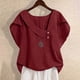 thumbnail image 1 of Neewe Button Down Shirts for Womens Petal Sleeve Blouses Irregular Neck Casual Summer Tops Trendy Outfits, 1 of 8