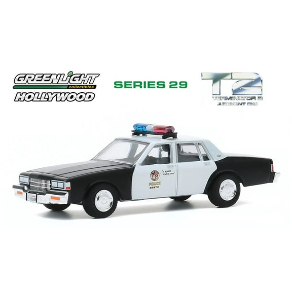 1987 Chevy Caprice Metropolitan Police, Terminator 2: Judegment Day - Greenlight 44890F/48 - 1/64 scale Diecast Model Toy Car