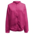 thumbnail image 5 of Lightweight Zip Up Jackets for Women Long Sleeve Casual Plain Waffle Jacket Fall Coat Outerwear, 5 of 6