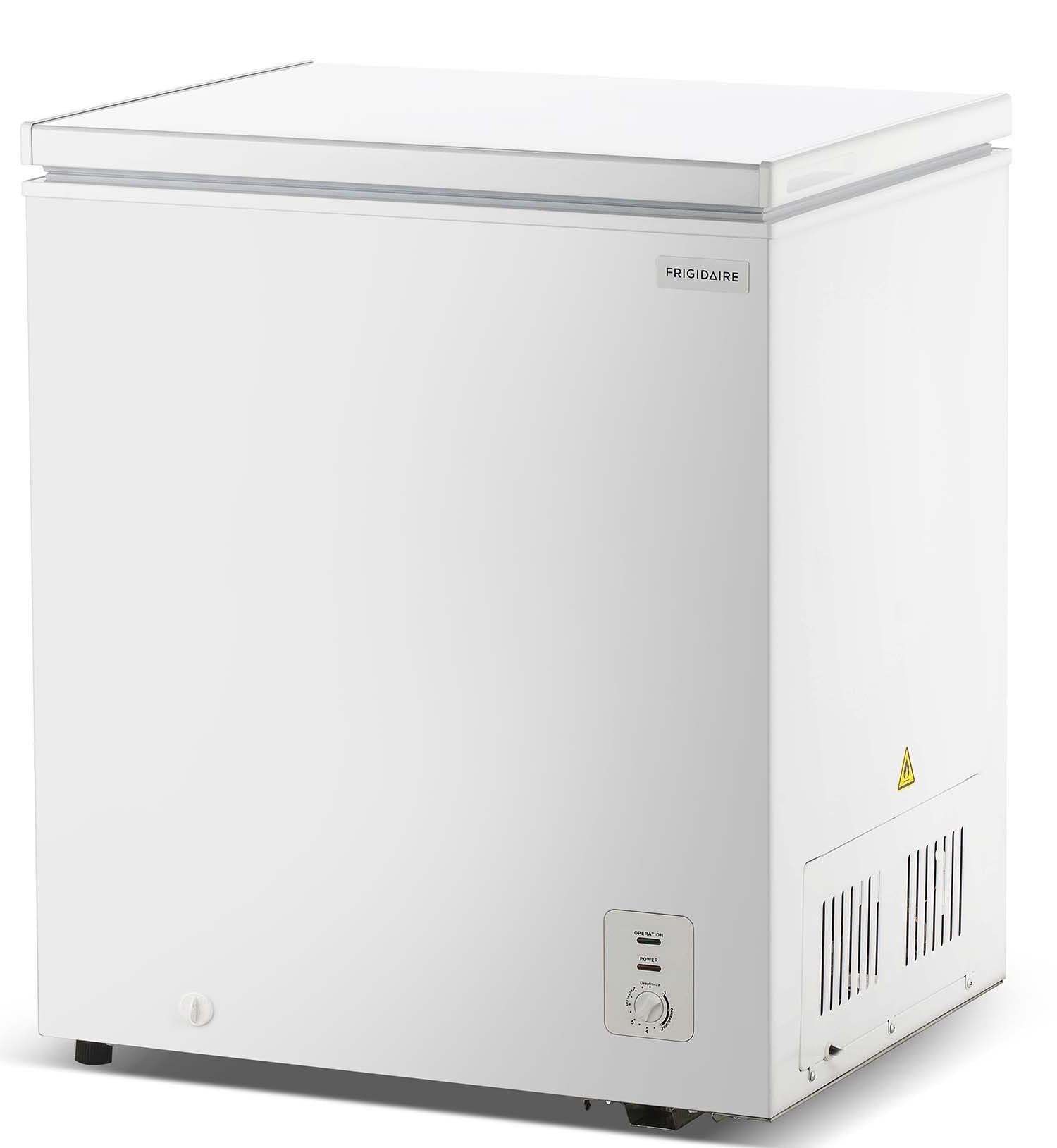 Frigidaire 5.0 Cu. ft. Garage Ready Chest Freezer, Compact Deep Freezer for Garage, Kitchen, Apartment, White