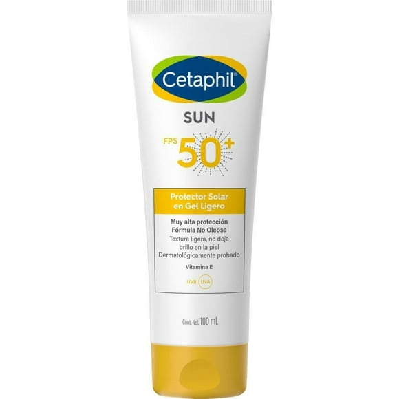 Protector solar Cetaphil sun fps 50+ en gel ligero con vitamina e 100ml