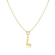 Jewelry Atelier Gold-Filled Initial Necklace for Women – Layered Initial Necklace with A-Z Pendant – 14k Gold-Filled Paperclip Chain– Cute Layered Gold Choker – Gold Jewelry for Women