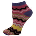 thumbnail image 2 of Womens No Show Ankle Socks, 12 Pairs Fun Funky Patterned Designs, Colorful Casual Athletic Sport Sock, 2 of 7