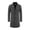 Grey, variant on Men's Casual Long Woollen Overcoat Solid Turn Down Collar Anorak Warm Winter Coat Windproof Outerwear