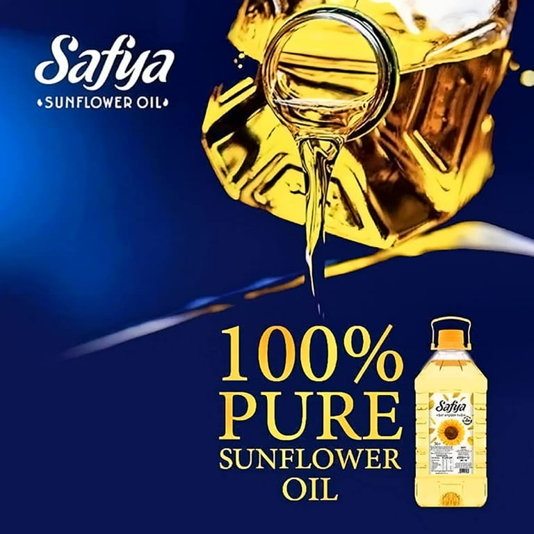 Safya - 100% Pure Sunflower Oil, (3 L) 101.4 fl oz