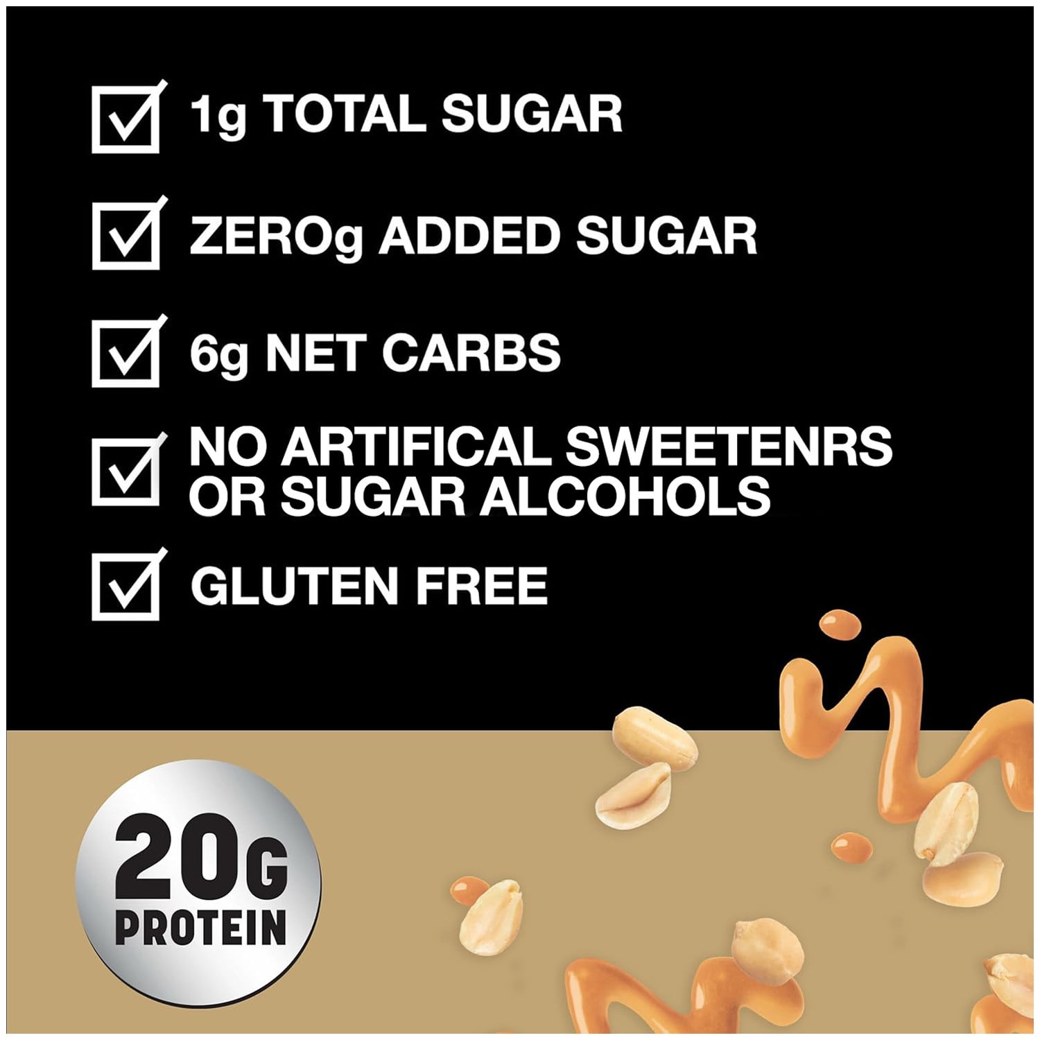 (6 pack) KIND, Gluten Free, Protein MAX Sweet & Salty Caramel Peanut 20 gram Protein Bars 4 Count  Cardboard Box