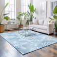 thumbnail image 3 of Large Area Rugs 6'x9', Ocean Shells Carpet Runner Indoor Outdoor Rugs Home Decor Aesthetic, Watercolor Blue Summer Coastal Starfish Conch Non Slip Mats Washable Accent Rug for Living Room Bedroom, 3 of 8