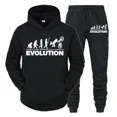 thumbnail image 2 of Conjunto de ropa deportiva para hombre, sudadera con capucha y pantalones para amantes del ciclismo, ropa deportiva de otoño, pantalones para correr, chándales unisex, 2 of 5