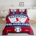 thumbnail image 2 of Castle Fairy Sport Baseball Twin Comforter Sets,Ball Game Bedding Set,Red Blue Bedding Set, 2 of 8