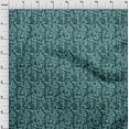 thumbnail image 4 of oneOone Silk Tabby Teal Green Fabric Asian Baroque Craft Projects Decor Fabric Printed By The Yard 42 Inch Wide, 4 of 4