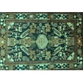 thumbnail image 1 of Ahgly Company Machine Washable Indoor Rectangle Animal Turquoise Blue Traditional Area Rugs, 2' x 5', 1 of 4