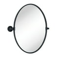 thumbnail image 4 of TEHOME Farmhouse Oval Black Metal Pivot Bathroom Vanity Mirror Tilting Vanity Mirrors 19x24", 4 of 6