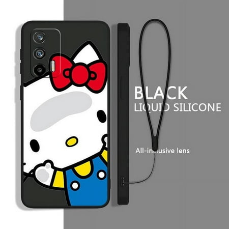 Anime Hello Kitty Silicone Phone Case For OPPO Reno 8 7 SE Z 6 5 7 3 2 Lite Pro Plus Liquid Rope Funda TPU Cover