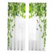 thumbnail image 1 of 2 cortinas de tul con hojas verdes y blancas para ventana. estilo D, 1 of 9