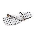 thumbnail image 2 of Ytobaz Slide Sandals for women Polka Dot Canvas Toe Ring Flat Sandals Open Toe Slides Beach Vacation Travel Outdoor Daily Casual Summer Footwear, 2 of 9