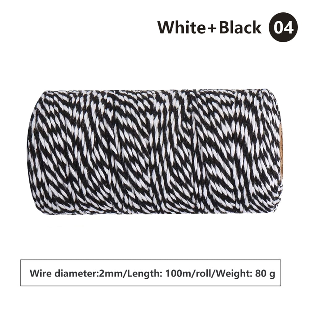Black Cotton Butchers Twine String Ohtomber 328 Feet 2MM Twine for