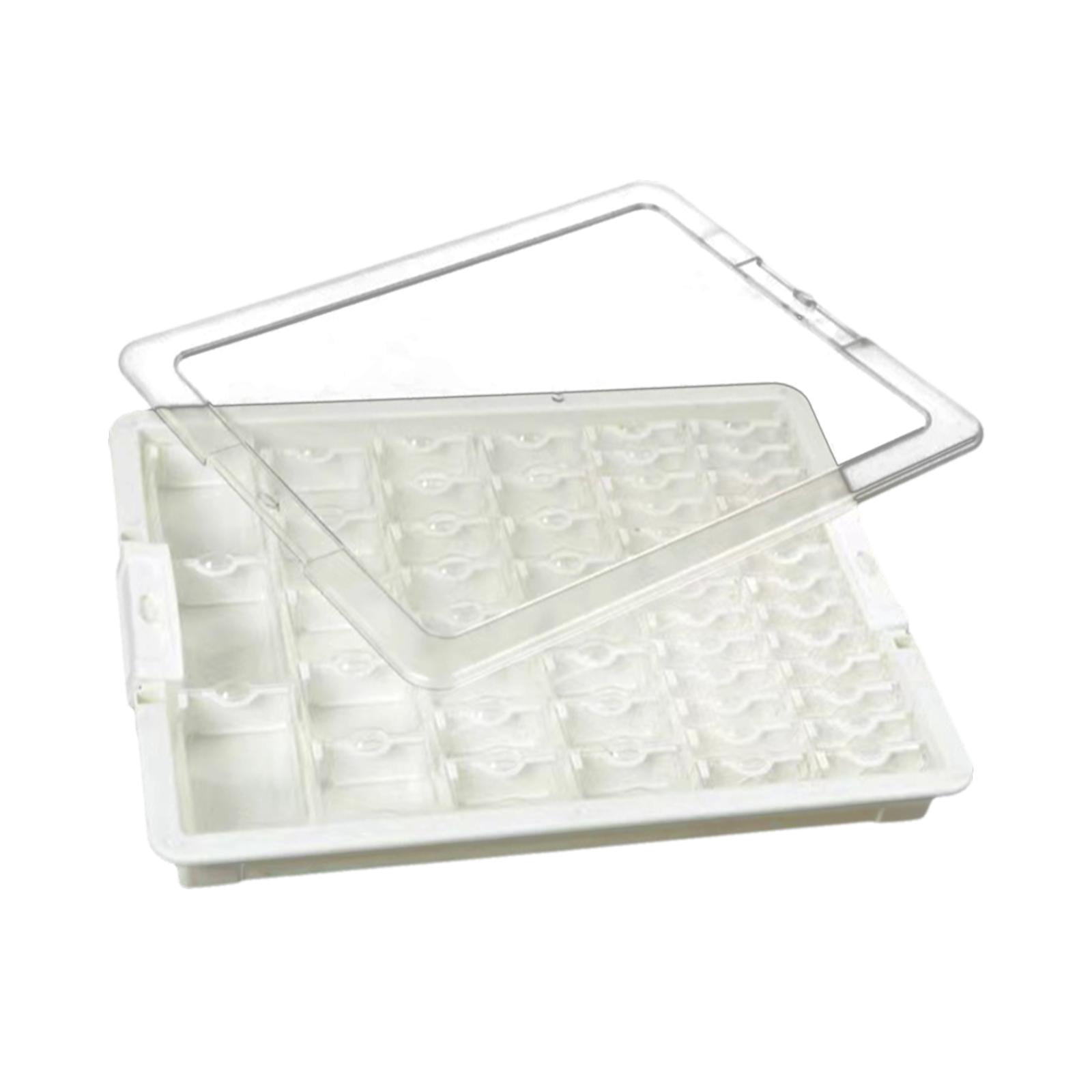 QccHieUs Bead Storage Box Bead Organizer Box with Lid Portable with Compartments Supplies 50 Grid