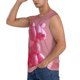 thumbnail image 3 of Fotbe Pink Balloon Puppy Art Men's Camiseta sin Mangas Estampada para Hombres, Playera Casual para Gimnasio, Entrenamiento, Playa-Large, 3 of 7