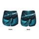 thumbnail image 3 of Balery Vintage Blue Pattern Whale Pantalones cortos deportivos para mujer con forro y dos bolsillos, elásticos, para entrenamiento, gimnasio, yoga-Small, 3 of 7