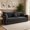 Black, variant on 81.9" King Pull Out Sofa Bed, 3-in-1 Convertible Velvet Couch with 3 Pillows, Beige+White