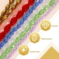 thumbnail image 3 of Uxcell 328 PCS Cuentas de Cristal en Forma de Gota, Forma Facetada de 3x5mm Cristal AB para Collar Pulsera Aretes Suministros de Manualidades DIY, Rojo Rosa y Verde, 3 of 7