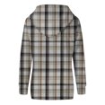 thumbnail image 4 of Sweatshirts For Women Loose Fit Women's Fashion Casual Long Sleeve Plaid Printed Hooded Sweatshirt, 4 of 5