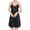 Black, variant on Lovskoo Women 2024 Sleepwear Satin Lace Chemise Nightgown Full Sleepwear Pink