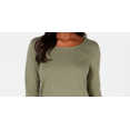 thumbnail image 2 of Karen Scott Women's Tulip Hem Top Green Size X-Small, 2 of 3