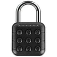 thumbnail image 1 of Candado de combinación, candado digital con código de aleación de aluminio con contraseña de 6 dígitos, candado seguro con botón, candado de seguridad (negro), 1 of 5
