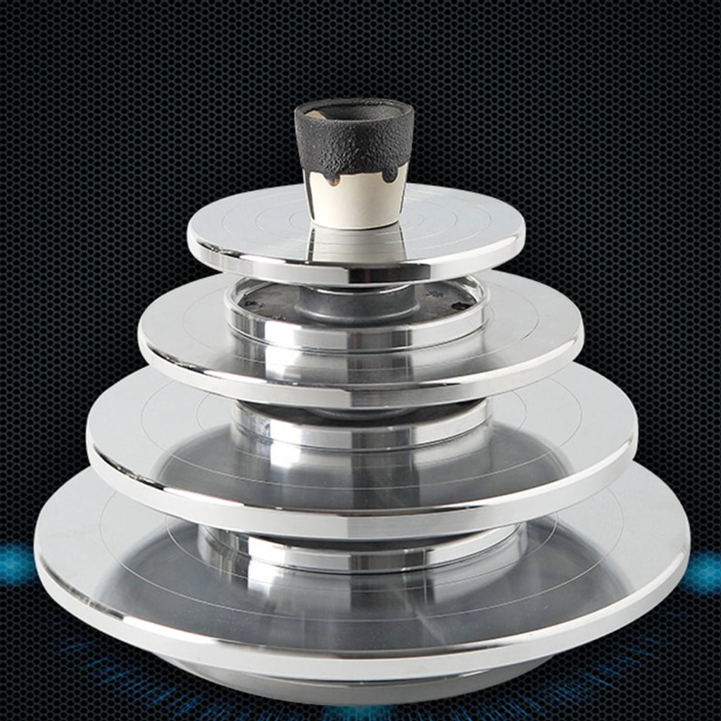 WINDLAND Aluminum Alloy Ceramics Rotating Disc Clay Handicraft Pottery Mold Parts Double Sided Turntable DIY Clay Tool Platform