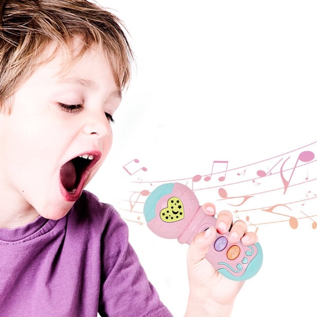 HLONK Summer Savings Clearance! Baby Musical Instrument Multifunctional Educational Learning for Baby Toddler Microphone Music Toy Portable Grip with Light & Music