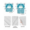 thumbnail image 5 of Baroque Blue Swag Curtains for Living Room/Bedroom Windows, Vintage Damask Classic Floral Kitchen Curtains and Valances Set 36 Inch Length, Light Filtering Swags Valance Curtain Panels, 5 of 5
