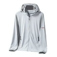 thumbnail image 2 of Yusimy Men's Lightweight Sun Protection Jacket Quick-Dry Sportswear Zipper Pocket Hooded Casual Windbreaker Solid Color Long Sleeve Sporty Style, 2 of 9