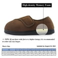 Diabetic Slippers Shoes for Men Arthritis Edema Adjustable Closure Memory Foam House Shoes