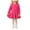 Hot Pink, variant on Baby Girls Long Sleeve Fit and Flare Dress with Ruffle Hem for Family Photos and Daily Wear